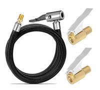 HIYITKS Ventilverlängerung Autoventil Set, 40cm Reifenfüller Schlauch Mit 2 Stück 8mm Autoventil Adapter Reifenfüllschlauch Für Luftpumpe Adapter Auto Fahrrad Motorrad Kompressor Dmp180z/dmp181z