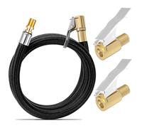 HIYITKS Ventilverlängerung Autoventil Set, 40cm Reifenfüller Schlauch Mit 2 Stück 8mm Autoventil Adapter Reifenfüllschlauch Für Luftpumpe Adapter Auto Fahrrad Motorrad Kompressor Dmp180z/dmp181z