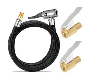 HIYITKS Ventilverlängerung Autoventil Set, 40cm Reifenfüller Schlauch Mit 2 Stück 8mm Autoventil Adapter Reifenfüllschlauch Für Luftpumpe Adapter Auto Fahrrad Motorrad Kompressor Dmp180z/dmp181z