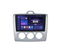 Hizpo Android 13 Auto Stereo Bluetooth Freisprecheinrichtung Kompatibel mit Ford Focus Exi MT 2 3 Mk2/Mk3 2004-2011 HD Touchscreen Unterstützt Apple Carplay/Android Auto Stereo Radio-Silber (3GB+32GB)