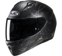 HJC C10 Epik Damen Helm, schwarz-gold, Größe 2XS