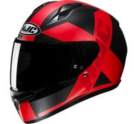HJC C10 Tez Helm, schwarz-rot, Größe L für Männer