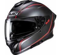 HJC Integralhelm C71 QUEZ MC1SF – Matt Schwarz/Grau/Rot – Größe L (58–59)