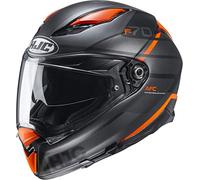 HJC Helmets Unisex-Adult F70 Tino Motorradhelm, schwarz rot, L