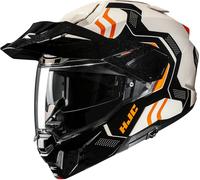 HJC i80 Velly Klapphelm, schwarz-weiss-orange, Größe M für Männer