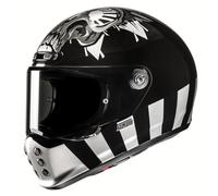 HJC V10 Crania Helm, schwarz-silber, Größe XS 54 55 für Männer