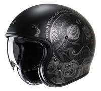 HJC V31 Desto Schwarz Grau MC5Sf Open Face Helmet Größe M