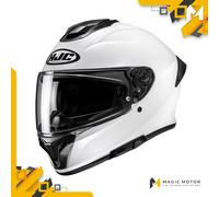 HJC Motorradhelm Integralhelm C71 S SOLID Poliert Weiss