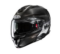 HJC RPHA 91 Carbon Elig Klapphelm, schwarz-weiss-silber, Größe M für Männer