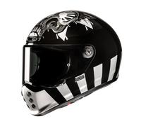 HJC V10 Crania Helm, schwarz-silber, Größe XS 54 55 für Männer