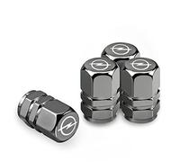 HJHYYHG 4 Stück Metall Auto Reifen Ventilkappen, für OPEL Grandland X Mokka X Zafira C Auto Reifenventilkappen, Schmücken Schützen Zubehör,Grey