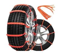 HJKJNBF 10pcs Schneeketten,rutschfeste Reifenketten,für Skoda Citigo Enyaq Fabia Felicia Kamiq Karoq Kodiaq,Eisbrechung,Verstellbar Anti-Rutsch Reifen Ketten, Schneller Montage
