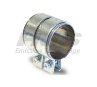 1x HJS 83005507 Rohrverbinder Auspuff Schelle Edelstahl Doppelschelle 55 x 70 mm