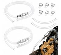 HJSLCQ 2X Bremsenentlüfter Schlauch Set, Robustes Bremsenentlüftungsgerät | Bremsenentlüftungsgerät Motorrad, Ventil um Bremse entlüften & Bremsenentlüftung, Hilfe zum Bremsflüssigkeit wechseln
