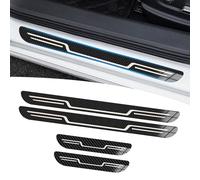 HLTTXS Auto Einstiegsleisten Schutz Folie für FIAT Ducato, Türschweller Aufkleber Anti-Kratz-Schutzstreifen, Türschwelle Lackschutz, Edelstahl,D/Carbon Fibre