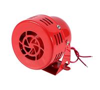 Hlyjoon Red Air Siren Horn 12V Elektroauto LKW Motorrad gefahren Air Raid Siren Horn Alarm Laut 50er Jahre 110db Volt Metall Material für jedes 12 Volt Fahrzeug