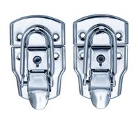 HMF 14985-09 Spannverschluss mit Schloss 2 Stück 45 x 75 mm Silber Verzinkt