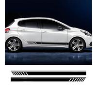 HMYOUXUAN 2 Stück Automobile Aufkleber für Opel Mokka, Auto Karosserie Seite Streifen Aufkleber Racing Körper, Schwarz