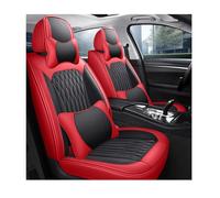 HOBIVA Sitzbezüge Auto Autositzbezüge Universal Set für Skoda Kamiq Superba Superba 2 Superba 3 Superba 3V Yeti Octavia 5E Tuning Auto Zubehör,Schwarz-Roter Luxus