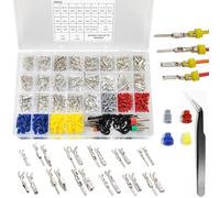 Hobngmuc Drahtverbinder 21 Arten | Kfz-Anschlussstift-Set,Staubdichtes Steckverbinder-Set 1/1.5/1.8/2.2/2.8/3.5mm Für Industrie Auto Boot Motorrad