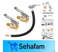 Hochwertiges Ventilverlängerung Set: 20cm Reifenfüller + 2 Adapter für Autos