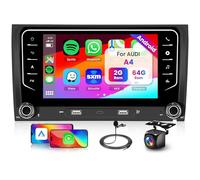 Hodozzy 2G+64G Android Autoradio für Audi A4 B6 S4 RS4 Seat Exeo mit Wireless Carplay Android Auto Mirrorlink, 7 Zoll Touchscreen Autoradio mit Navi WiFi Bluetooth DSP FM/RDS Radio mit Rückfahrkamera