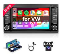 Hodozzy 2G+64G Android Autoradio für VW Touareg Transporter Ts Multivan 2004-2011 Carplay Android Auto,7 Zoll Touchscreen Bluetooth mit Navi Mirror Link Navi WiFi SWC FM/RDS/EQ + Rückfahrkamera