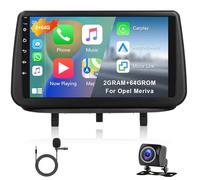 Hodozzy 2G+64G Android GPS Autoradio für Opel Meriva B 2009-2014 Wireless Carplay Android Auto, 9 Zoll Touchscreen mit Navi WiFi Bluetooth Mirrorlink HiFi FM RDS Canbus mit Rückfahrkamera