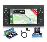 Hodozzy 2G+64G Autoradio für Ford Transit Fiesta Focus Galaxy Mondeo C-Max S-Max Connect mit Carplay Android Auto, 7 Zoll Touchscreen mit Navi DSP Bluetooth WiFi FM/RDS, Lenkradsteuerung