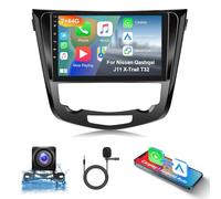Hodozzy 2G+64G Autoradio für Nissan Qashqai J11 X-Trail T32 2014-2018 Wireless Carplay Android Auto, 10 Zoll Touchscreen mit GPS Navi WiFi Bluetooth Mirrorlink HiFi FM RDS Canbus mit Rückfahrkamera