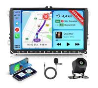 Hodozzy 2G+64G Autoradio für VW Golf 5 6 Passat Touran EOS Tiguan Polo T5 Seat Skoda mit Wireless Carplay Android Auto, 2 Din Radio 9 Zoll Touchscreen mit Navi Bluetooth WiFi DSP FM/RDS Canbus Kamera