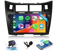 Hodozzy 2GB 64GB Android Autoradio für Toyota Yaris/Vizi 2005-2011 mit Wireless Carplay Android Auto Mirror Link,9 Zoll Touchscreen Bildschirm Navi GPS,Bluetooth,WiFi,FM RDS Radio,Lenkradsteuerung,EQ