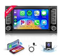 Hodozzy 4G+64G Android Autoradio für VW Touareg 2004-2011 für VW T5 T6 Multivan 2004-2009 mit Carplay Android Auto Autoradio, 7 Zoll Touchscreen mit Bluetooth,Navi,Mirror Link,WiFi,Rückfahrkamera