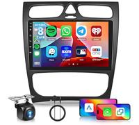 Hodozzy 6G+128G 8-Core Android Autoradio für Mercedes Benz C/CLK Klasse W203 W209 C200 C320 C350 2000-2005 Bluetooth Navi, 9 Zoll Touchscreen Carplay Android Auto Wireless WiFi DSP Rückfahrkamera