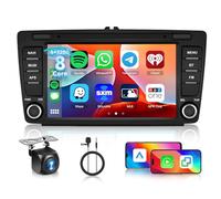 Hodozzy 6G+128G 8-Core-Autoradio für Skoda Octavia 2 MK2 Rapid Yeti Roomster Superb Spaceback Android Radio mit Bluetooth Navi, 8-Zoll-Touchscreen mit Carplay Android Auto, WiFi DSP FM RDS+ Kamera