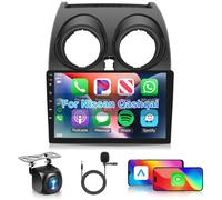 Hodozzy Android Autoradio für Nissan Qashqai J10 2006-2016 Wireless Carplay Android Auto Mirror Link, Android Radio 2 Din 9 Zoll Touchscreen Bluetooth HiFi Navi WiFi FM RDS Radio Rückfahrkamera
