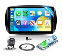 Hodozzy Autoradio 4GB+64GB für Mercedes Benz Smart 453 Fortwo 2014-2020 Android 9 Zoll InCell Touchscreen GPS Navi Carplay Wireless Android Auto, Radio 2 Din Bluetooth DSP WiFi FM RDS Rückfahrkamera