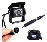 Hodozzy Rückfahrkamera 4 Pin Aviation Stecker 10 m Kabel, 18 IR Nachtsicht mit Hilfslinie IP69 wasserdichte Rückfahrkamera für Bus/Wohnmobil/LKW/Anhänger/Van/Schwertransport 12V-24V Kamera