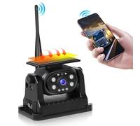 Hodozzy Wireless Solar Rückfahrkamera Stabiles WiFi, 1080P Nachtsicht, Wasserdicht, Solaraufladung, Magnetische Basis, Rückfahrhilfe, Wiederaufladbare Kamera