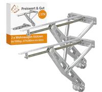 Höhenverstellbare Nivellierstützen 2 Stück Wohnwagen Anhänger 1500 kg verzinkt