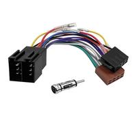 Hoembpn Autoradio Radioadapter Set 16 Pin ISO Stecker auf Buchse Kabel, DIN/ISO Antennenadapter Klemme 15 + 30 steckbar Verlängerung Radio Adapter Stecker, Kompatibel Opel VW Fiat Mercedes Renault