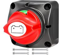 HOLMOL 1 Stück Batterie Trennschalter 12V 24V 48V, Batterietrennschalter | Batterieschalter 12V Trennschalter, 12V Hauptschalter, batterietrennschalter 48V für Boot, Marine, LKW, ATV, Wohnmobil