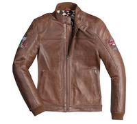 HolyFreedom Due Motorrad Lederjacke, braun, Größe M