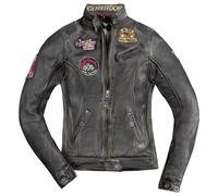 HolyFreedom Zero Damen Motorrad Lederjacke, schwarz, Größe M
