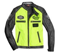 HolyFreedom Zero Vision Motorrad Lederjacke, schwarz/gelb, Größe M