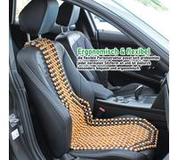 Holzkugel Sitzauflage Holzperlen Retro Massage Natur Auto Sitz Büro | 127 x 38cm