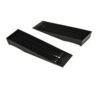 HOMCOM 2 Auffahrrampe Schwellenrampe Bordsteinrampe Gummirampen PP Schwarz 70 x 20 x 8 cm