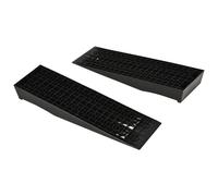 HOMCOM Auffahrrampe 2er Set Schwellenrampe Bordsteinrampe Gummirampen 70x20x8cm schwarz für Autos Rollstühle und mehr Aosom.de