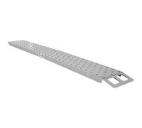 HOMCOM Faltbare Edelstahl-Laderampe mit maximaler Belastung von 230 kg, rutschfeste Motorradrampe für Reifen bis 22 cm Breite, für Motorräder und Fahrräder, 190x22x8 cm, Silber Aosom