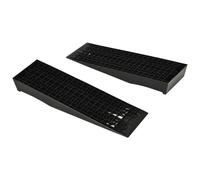 HOMCOM Auffahrrampe 2-teiliges Set 3T PP 70 x 19,5 x 7,8 cm Schwarz